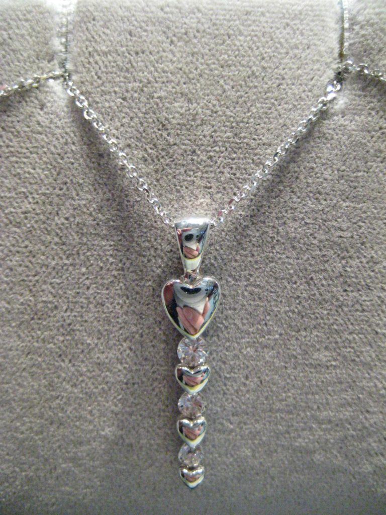 custom silver drop pendant