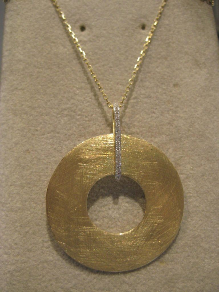 gold disc pendant